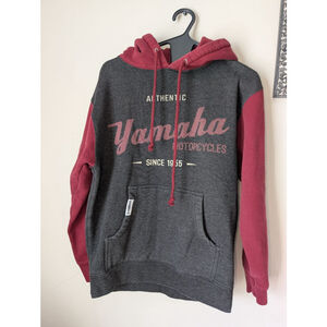 Yamaha Charcoal & Burgundy Hoodie S Mens